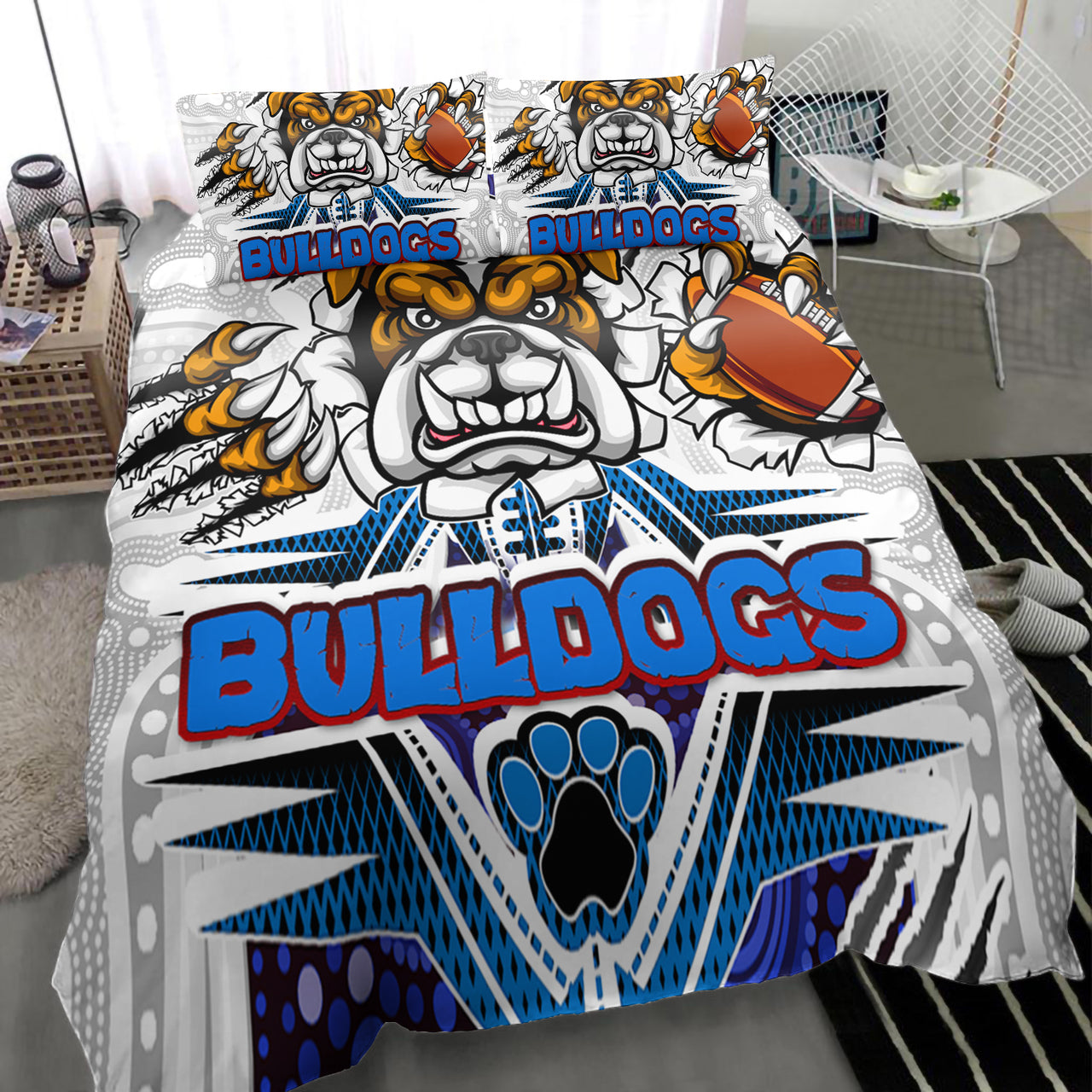 bulldogs-rugby-custom-aboriginal-bedding-set-indigenous-super-bulldogs