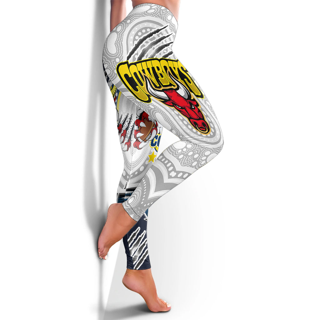 cowboys-rugby-leggings-indigenous-queensland-super-cows-with-sea-turtle-scratch-style-leggings