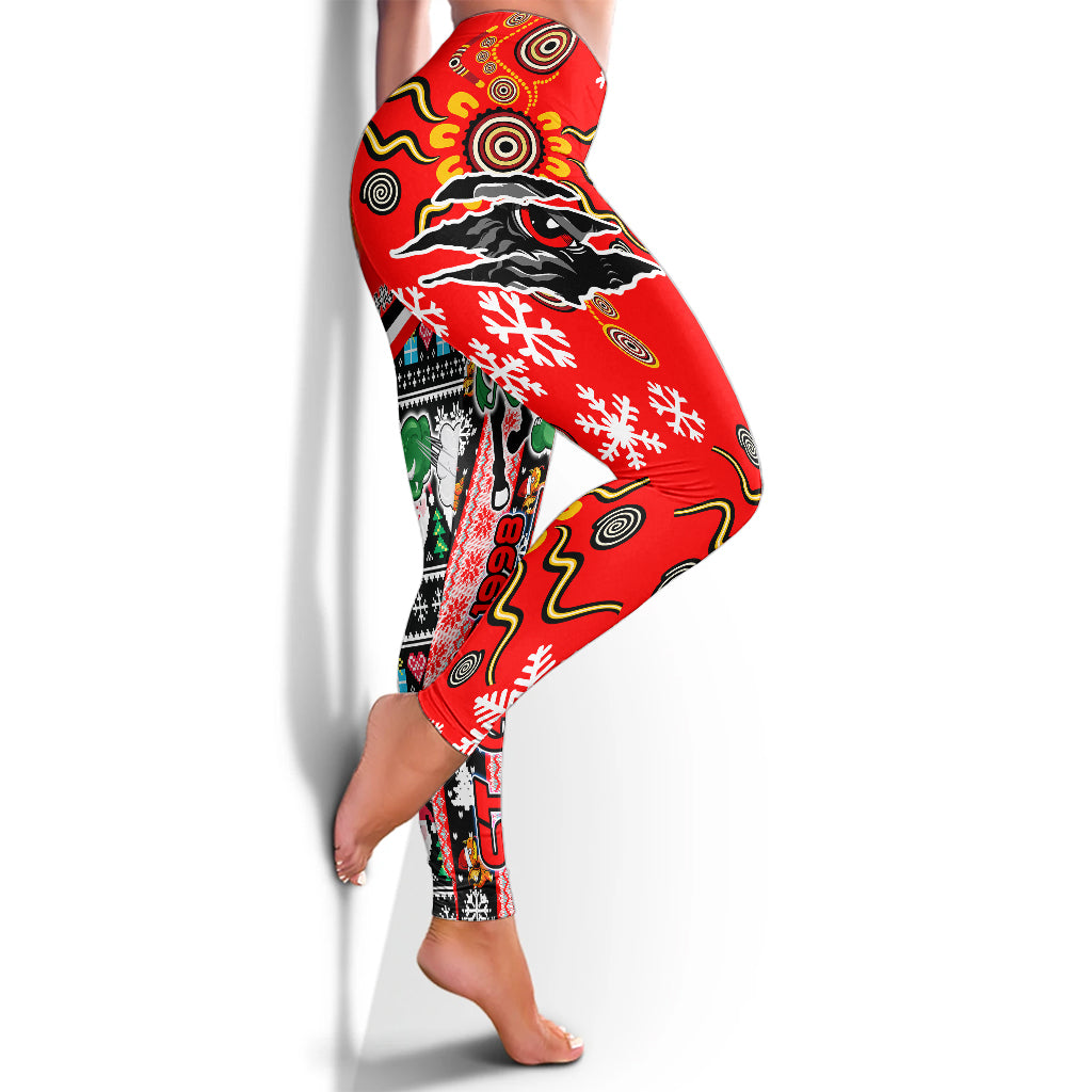 st-george-rugby-christmas-leggings-st-george-xmas-green-dragon-with-snowflakes-and-rugby-ball-leggings