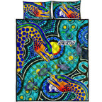eels-rugby-quilt-bed-set-indigenous-eels-with-aboriginal-and-torres-strait-islander-flag