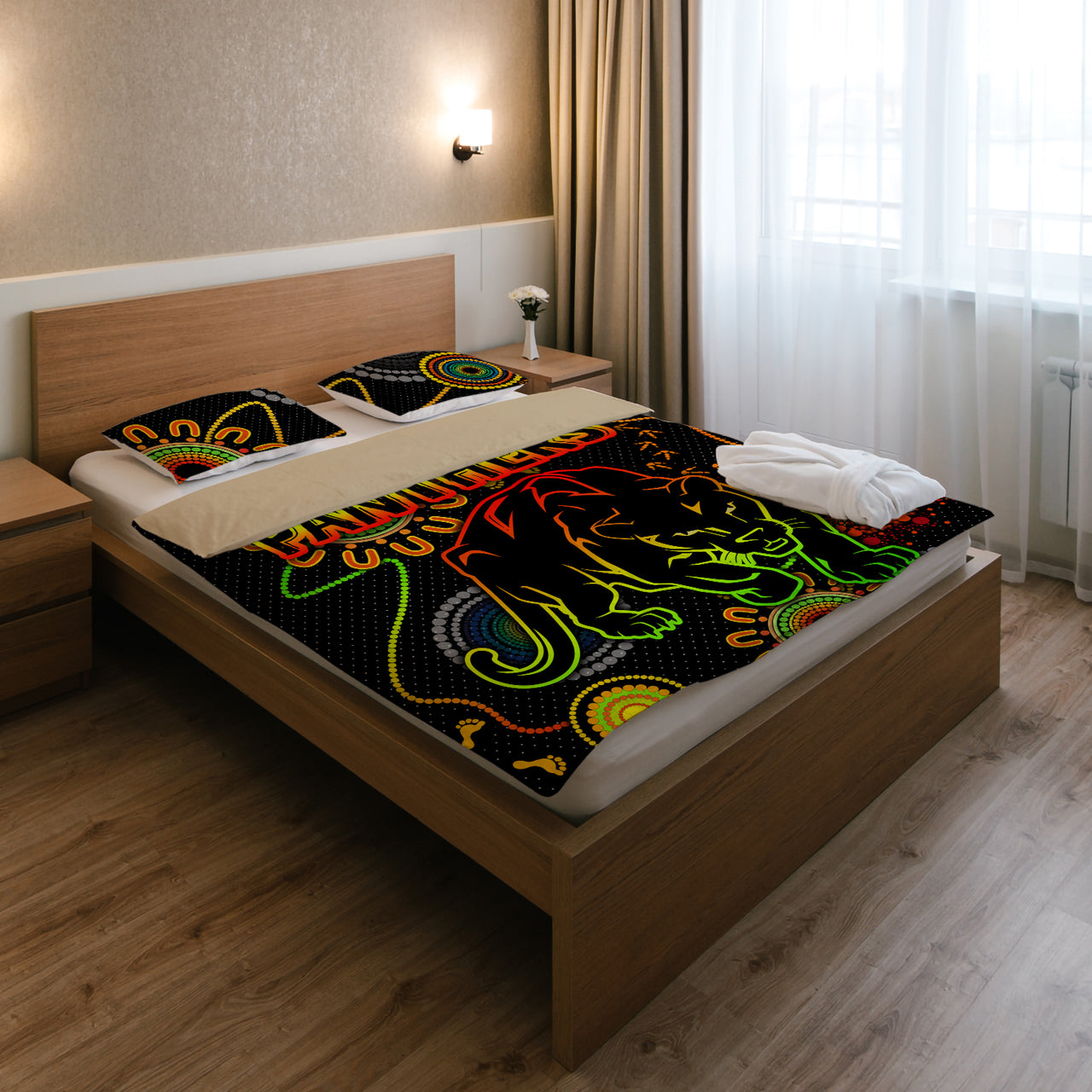 panthers-rugby-bedding-set-custom-indigenous-black-panthers-bedding-set