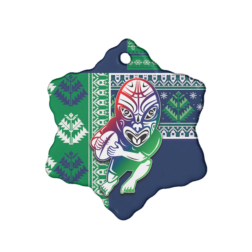 warriors-rugby-ornaments-custom-christmas-snowflakes-warriors-mascot-ornaments