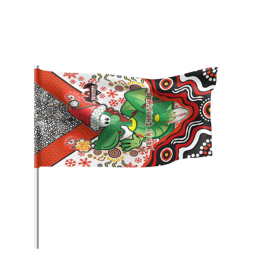 st-george-rugby-christmas-flag-custom-christmas-green-dragons-indigenous-flag