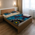 indigenous-all-stars-rugby-custom-bedding-set-dreamtime-turtle-with-aboriginal-and-torres-strait-islanders-flag