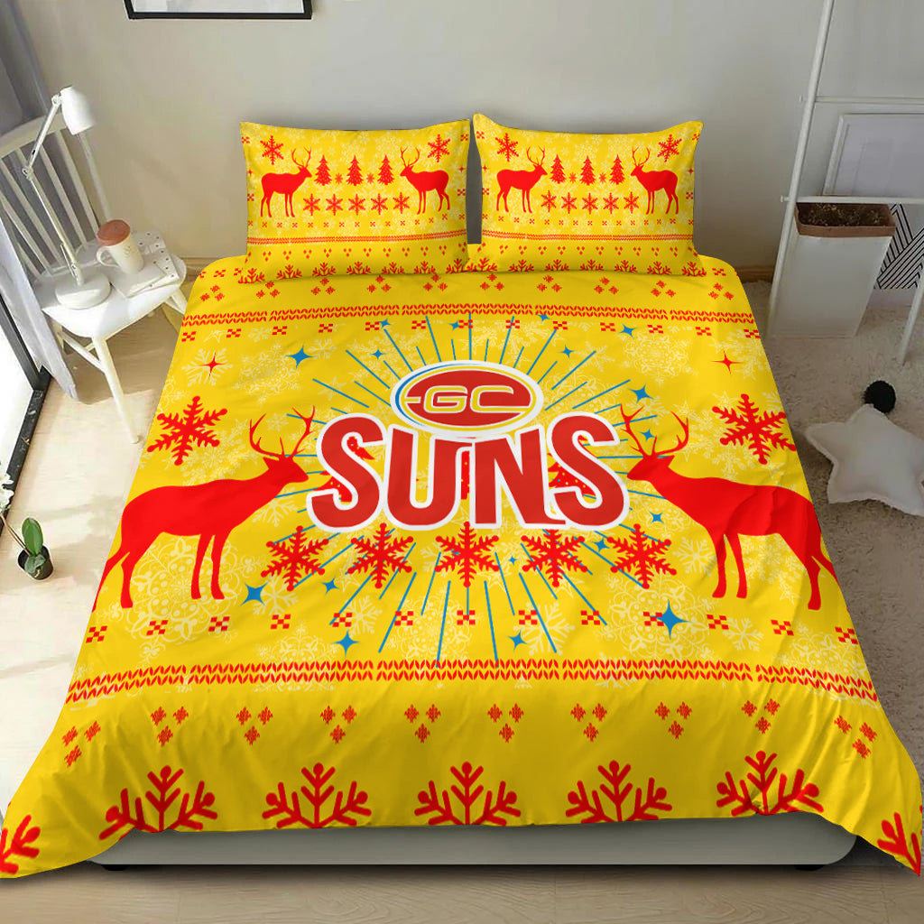 gold-coast-suns-bedding-set-christmas-ugly-style