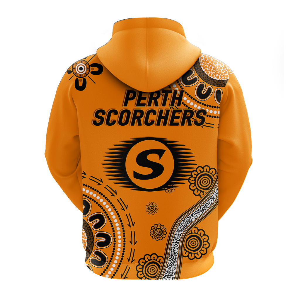 Perth Scorchers Aboriginal Art Cricket 2022 Hoodie - LT12