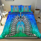 bedding-set-turtle-background-with-dhari-mask