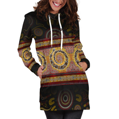 Hoodie Dress -  Snake Dot Panting Art - Vibe Hoodie