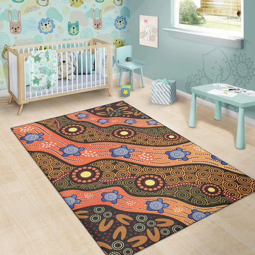 area-rug-aboriginal-dot-unique-style-turtle