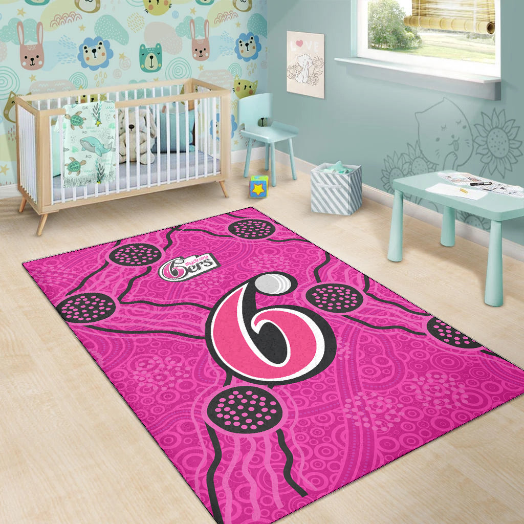 sydney-sixers-area-rug-aboriginal-dot-painting