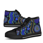 high-top-aboriginal-dot-unique-style-blue