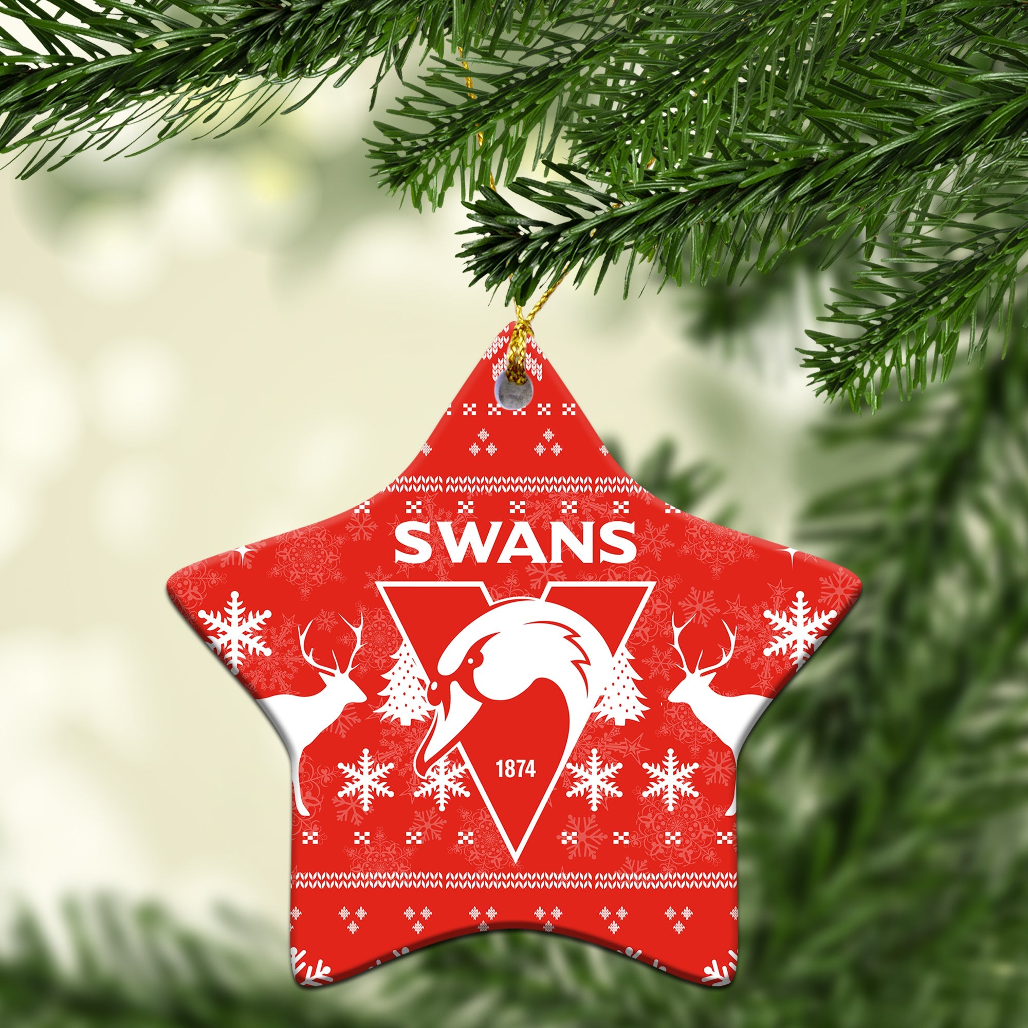 sydney-swans-christmas-ornament-christmas-ugly-style
