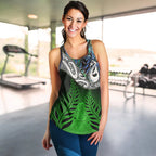 New Zealand Maori Women Racerback Tank - Manaia Paua Shell Glitter Green LT4 - Vibe Hoodie
