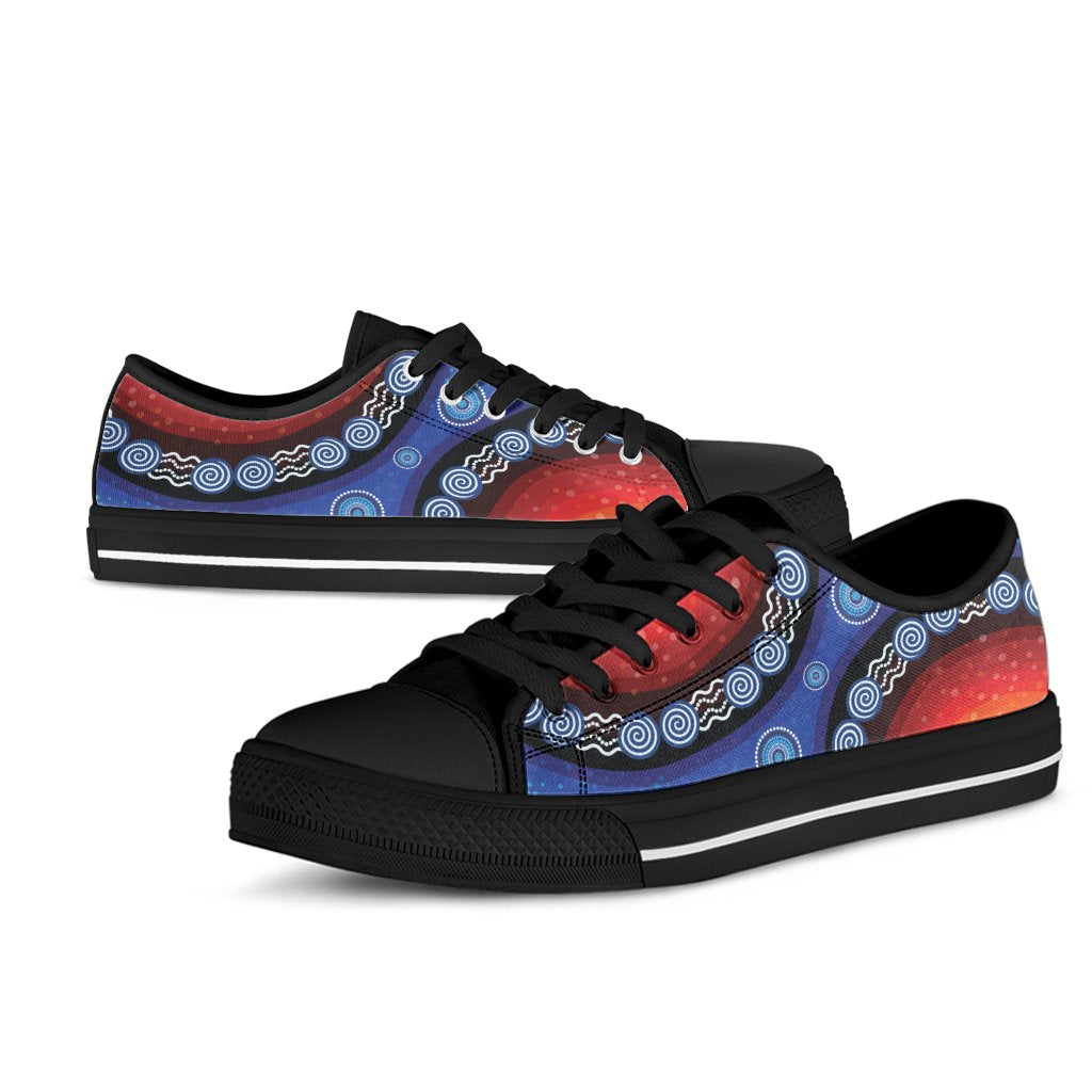 low-top-aboriginal-color-dot-painting