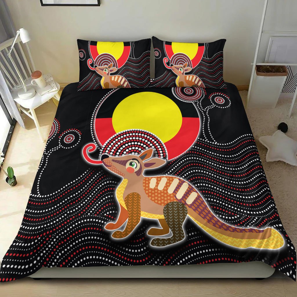 aboriginal-bedding-set-numbat-with-aboriginal-flag