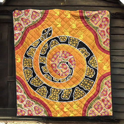 premium-quilt-aboriginal-unique-style-snake-orange-color-2021
