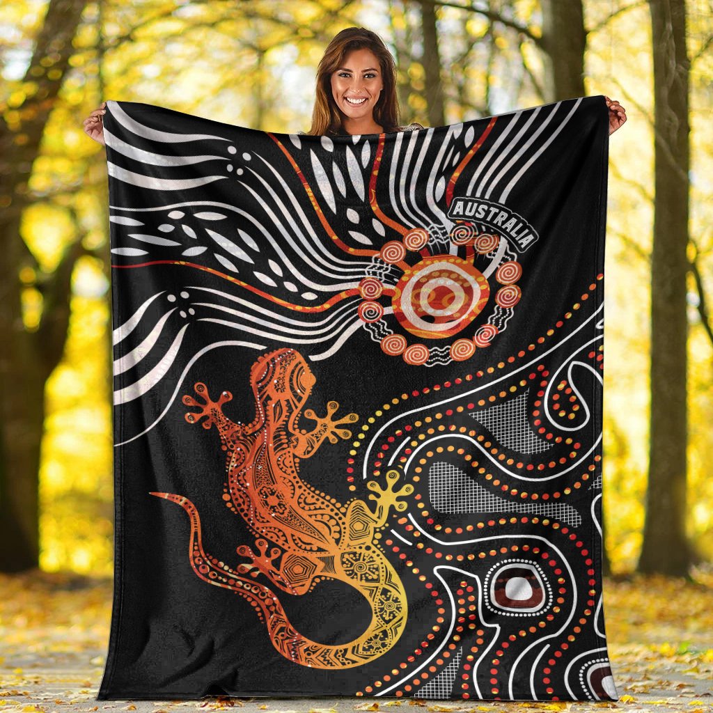 aboriginal-premium-blanket-lizard-sunshine