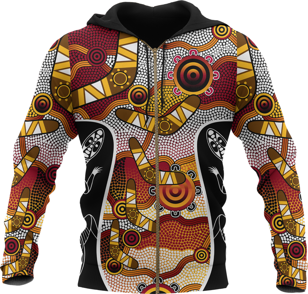 aboriginal-zip-up-hoodie-boomerang-patterns-circle-dot-painting