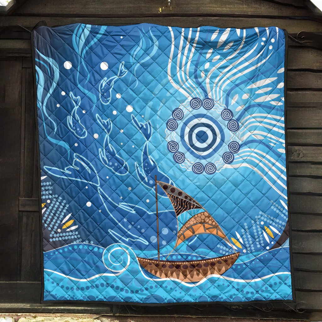 quilt-aboriginal-view-sea-with-fish-and-boat
