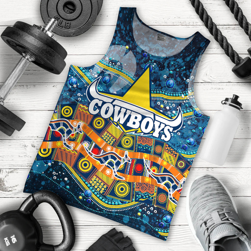 naidoc-week-cowboys-mens-tank-top-aboriginal-dot-painting