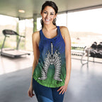 Torres Strait Islander Women's Racerback Tank - Dhari Mask - Vibe Hoodie