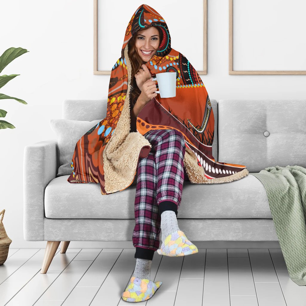 aboriginal-hooded-blanket-kangaroo-with-dot-painting