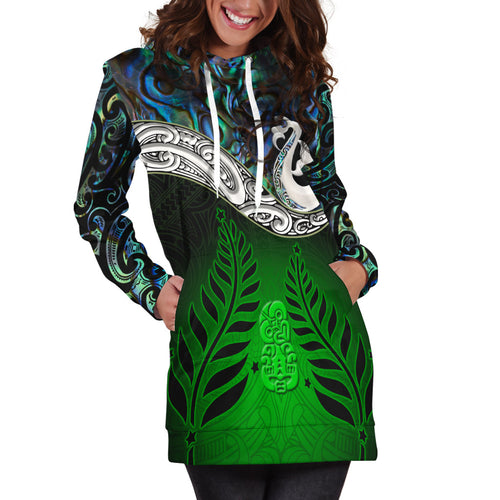 new-zealand-maori-hoodie-dress-manaia-paua-shell-glitter-green
