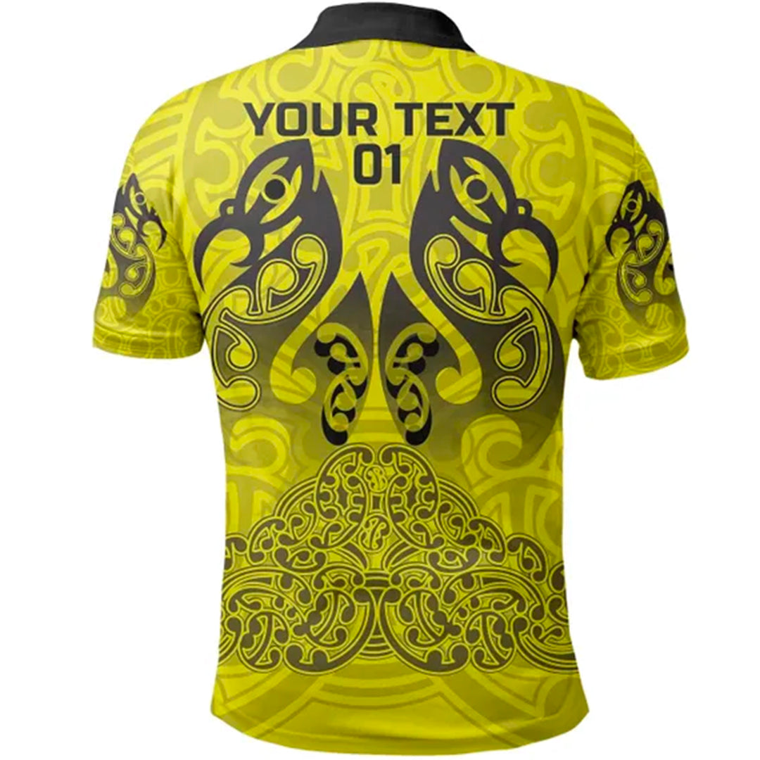 custom-personalised-aotearoa-maori-rugby-polo-shirt-new-zealand-mount-taranaki-manaia-custom-text-and-number
