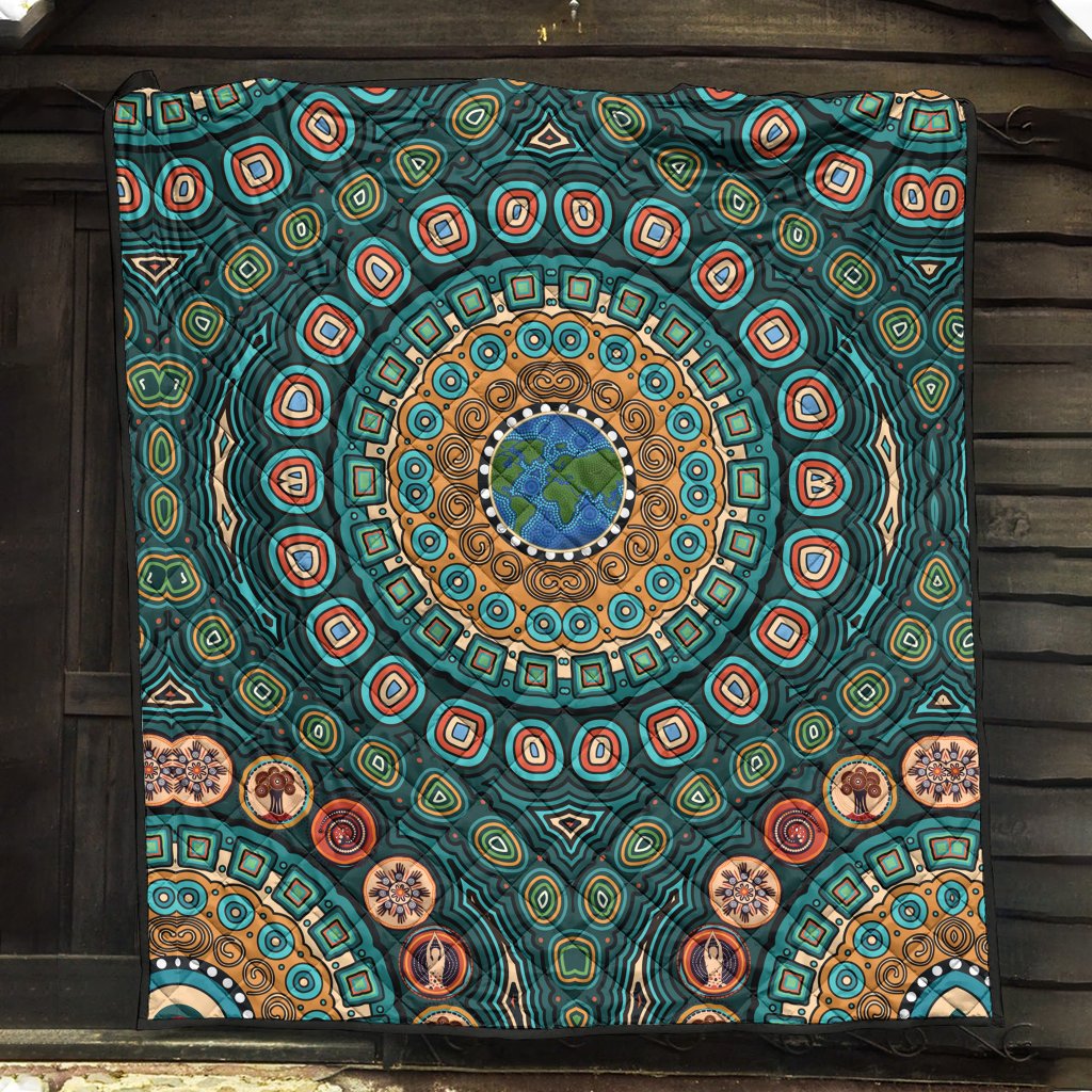 premium-quilt-aboriginal-green-dot-painting-with-earth