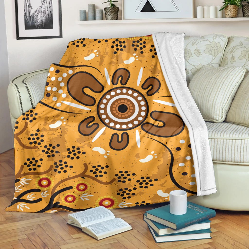 premium-blanket-aboriginal-art-in-spring-style