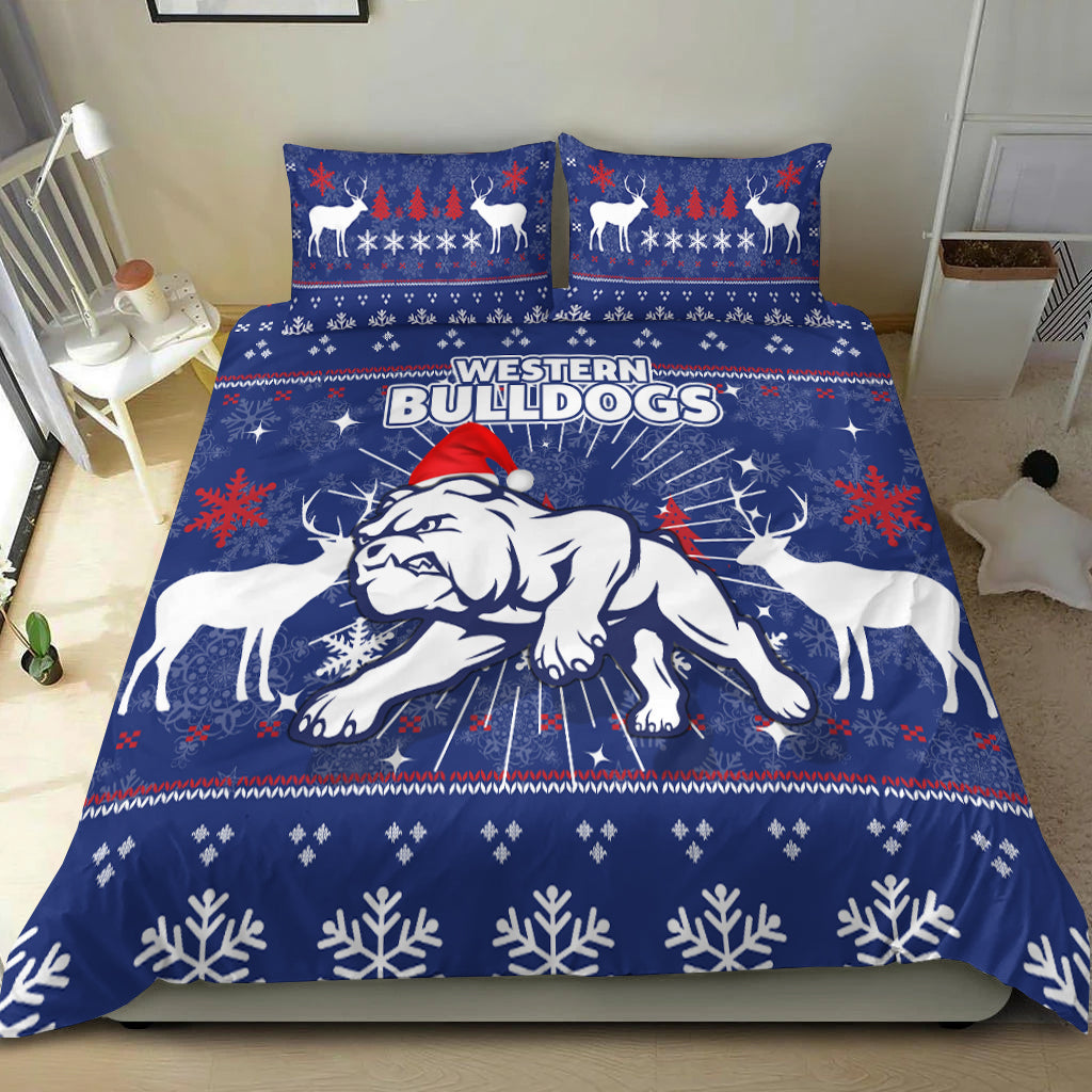 western-bulldogs-bedding-set-christmas-ugly-style
