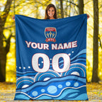 custom-personalised-newcastle-jets-blanket-indigenous-dot-painting-art