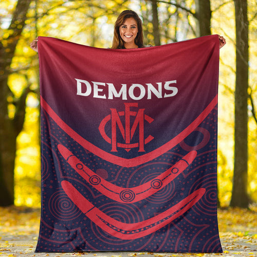 melbourne-demons-blanket-aboriginal-dot-painting