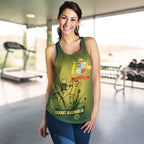 Cricket Women's Racerback Tank - Australian Cricket National Color - Vibe Hoodie
