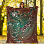aboriginal-lizard-blanket-indigenous-dot-painting-art