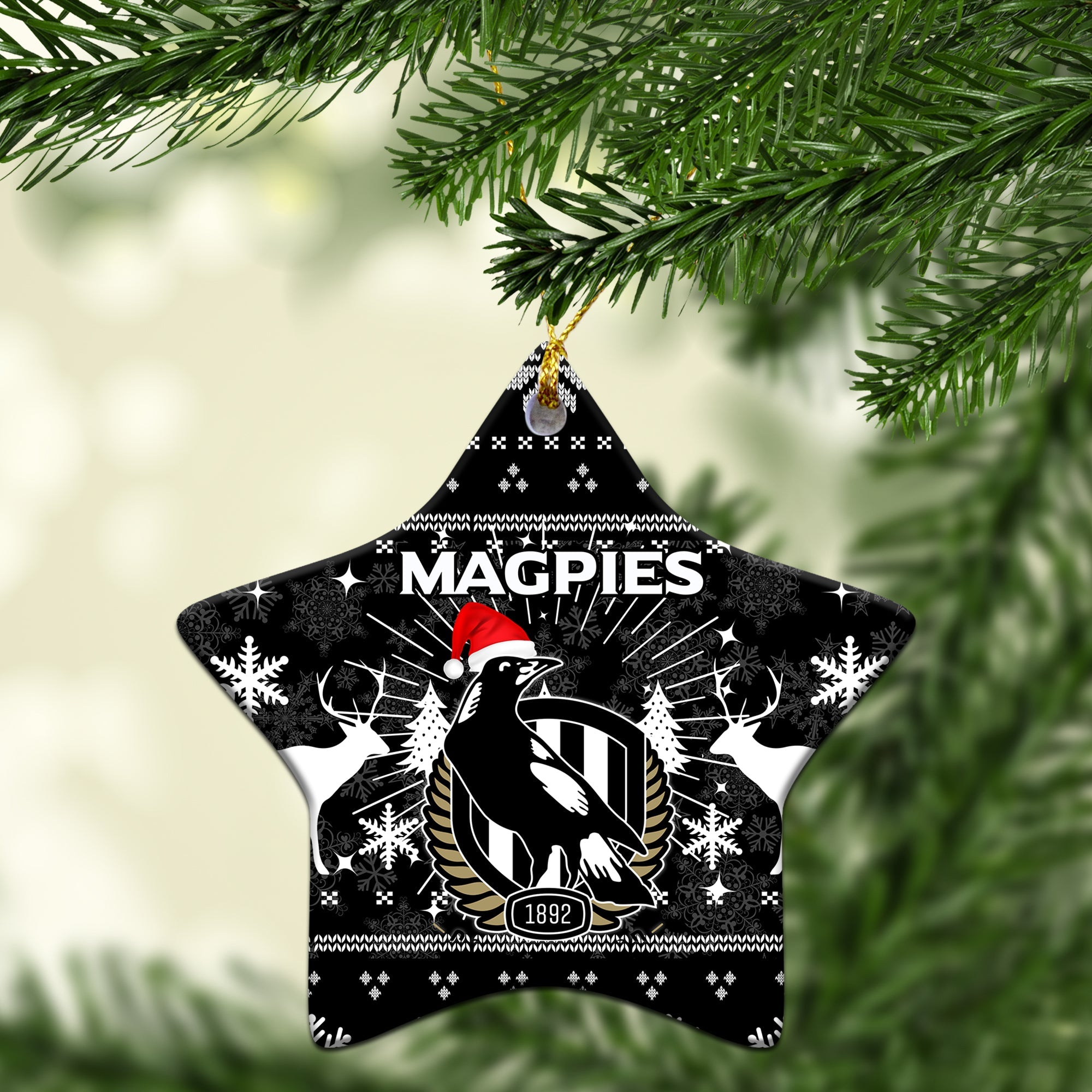 collingwood-magpies-christmas-ornament-christmas-ugly-style