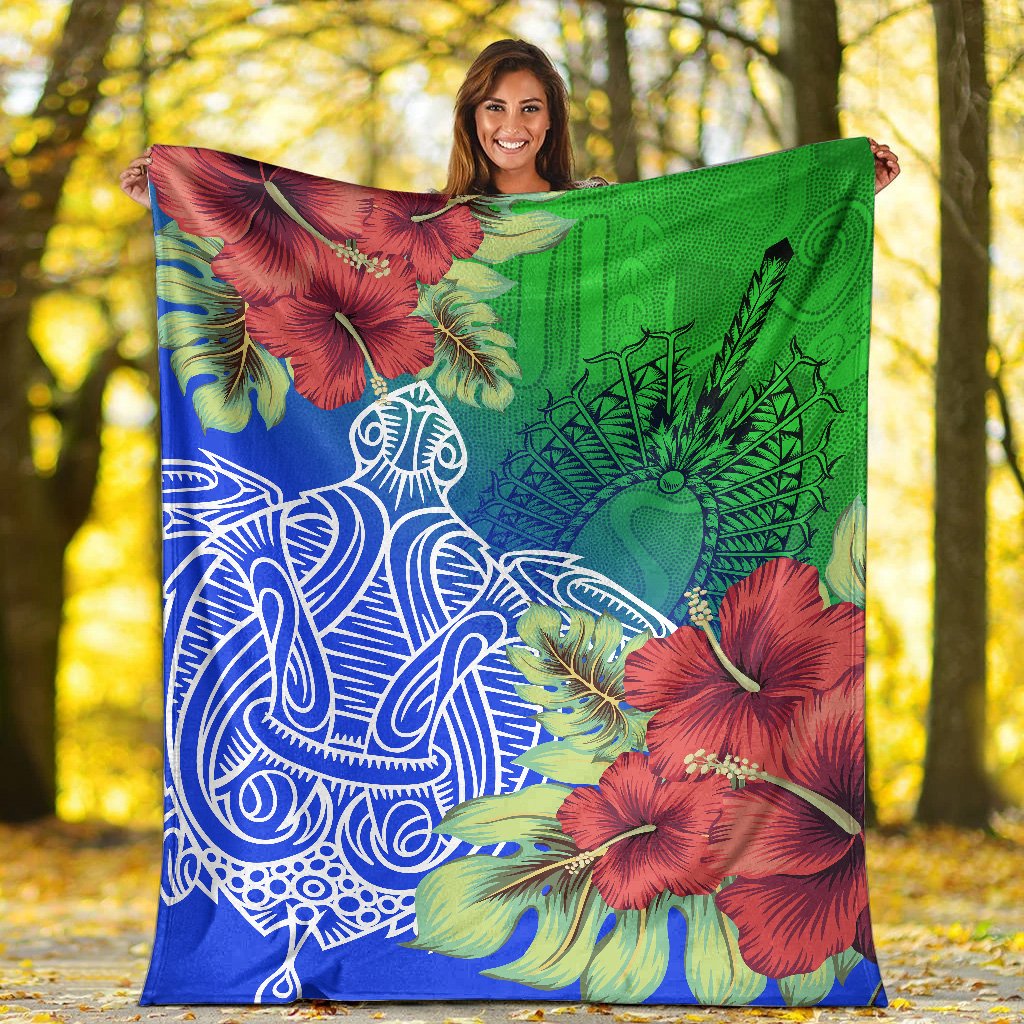torres-strait-islanders-premium-blanket-ocean-hibiscus