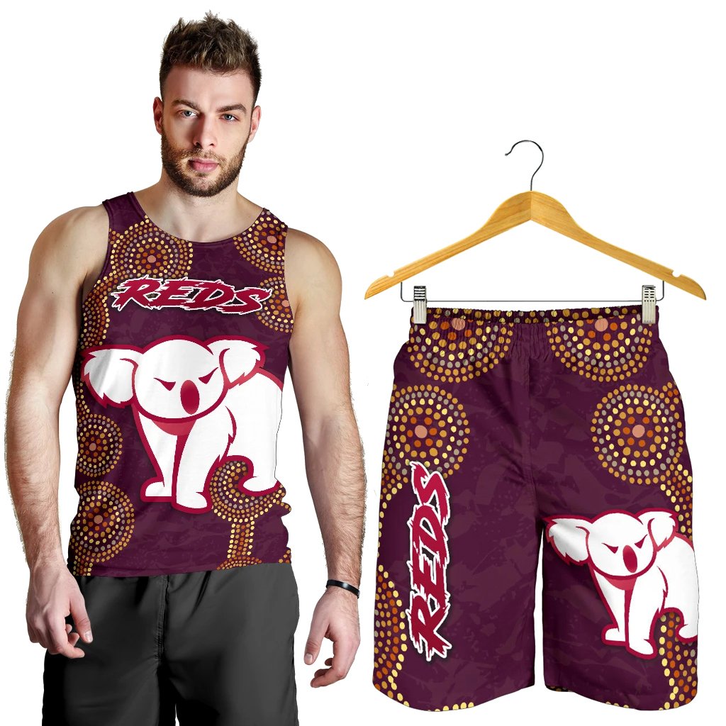 combo-men-tank-top-and-men-short-queensland-indigenous-reds