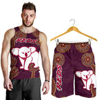 combo-men-tank-top-and-men-short-queensland-indigenous-reds