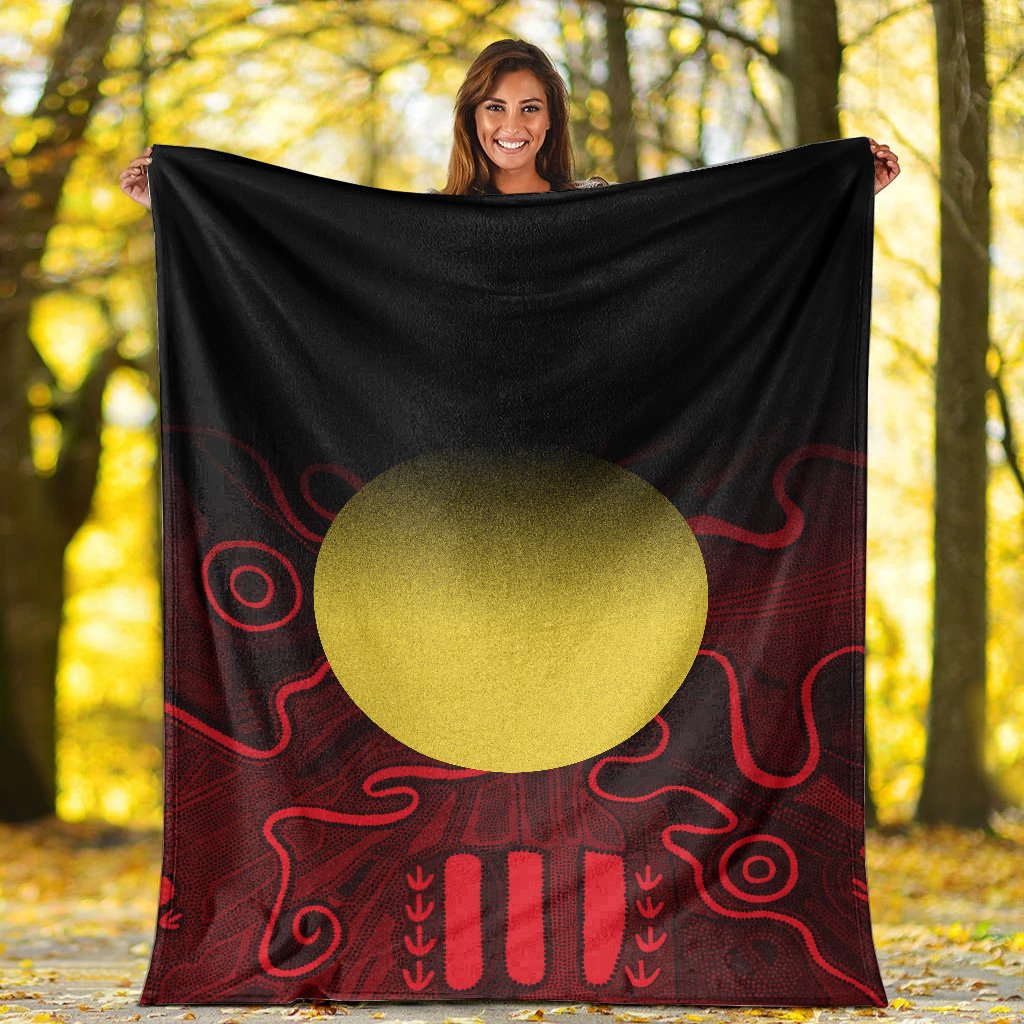 aboriginal-premium-blanket-indigenous-flag-grunge-style