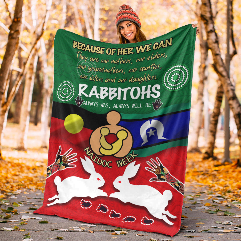 south-sydney-rabbitohs-premium-blanket-naidoc-week-indigenous