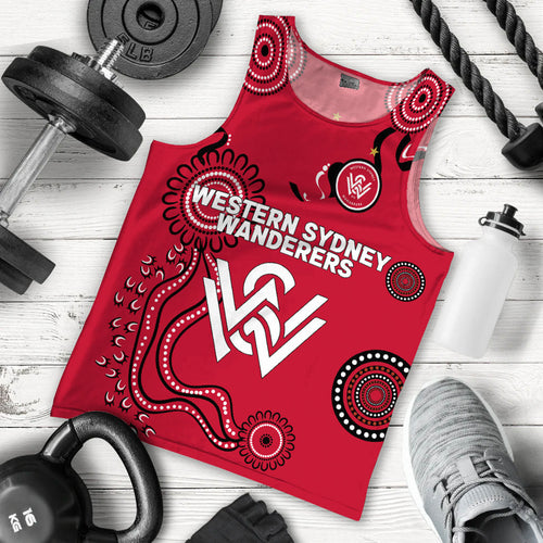custom-personalised-western-sydney-wanderers-men-tank-top-indigenous-dot-painting-art