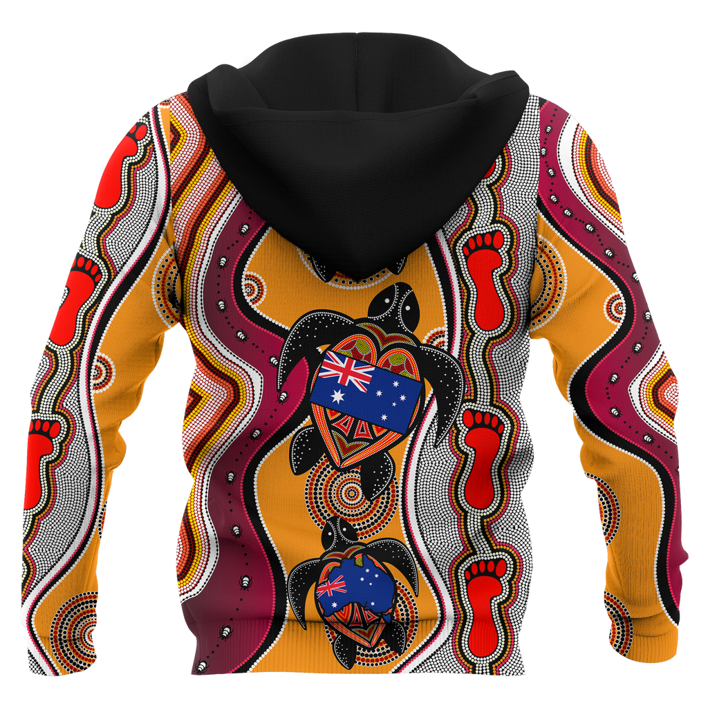 aboriginal-hoodie-turtle-patterns-aus-flag-footprint-dot-painting