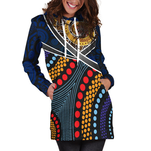 hoodie-dress-aboriginal-dot-panting-art-with-snake