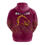 Brisbane Broncos Rugby Indigenous Hoodie - LT12