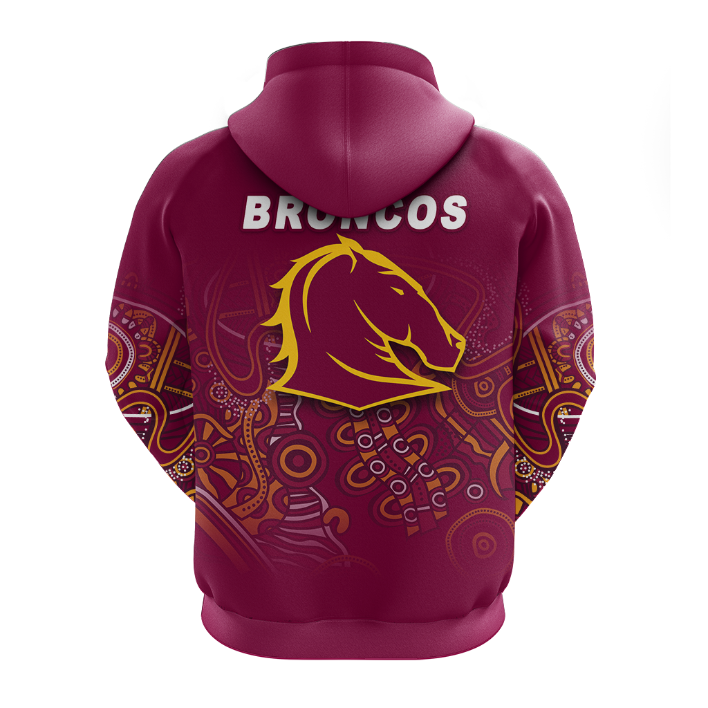 Brisbane Broncos Rugby Indigenous Hoodie - LT12