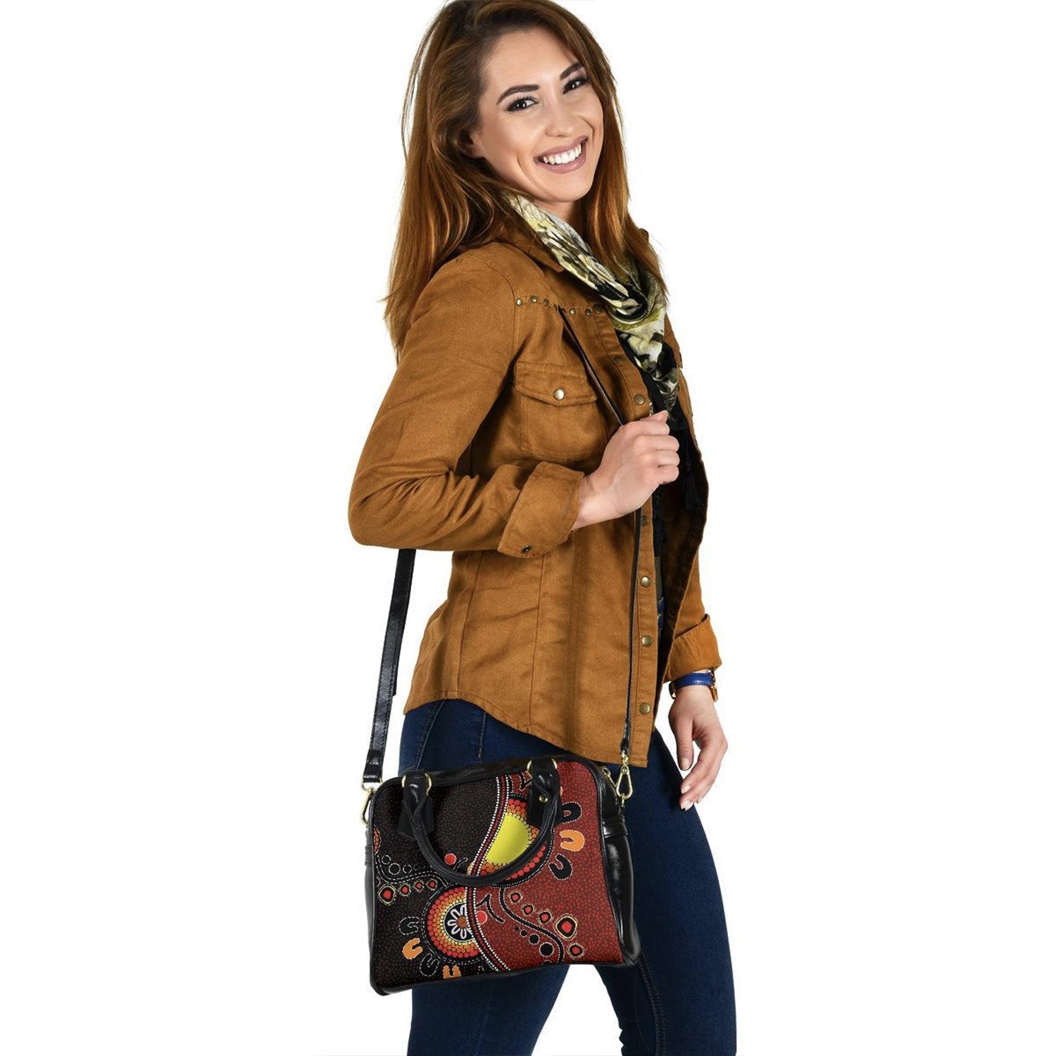 Shoulder Handbag - Australia Flag Dot Painting Art - Vibe Hoodie