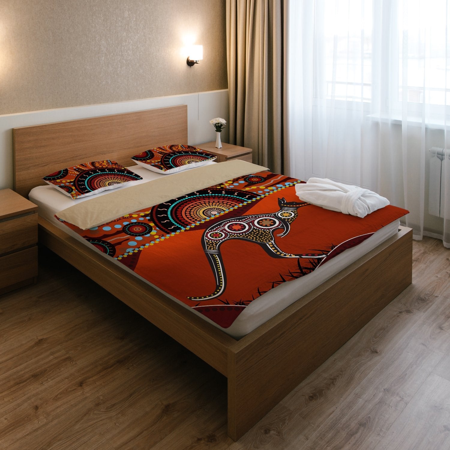 aboriginal-bedding-set-kangaroo-with-dot-painting