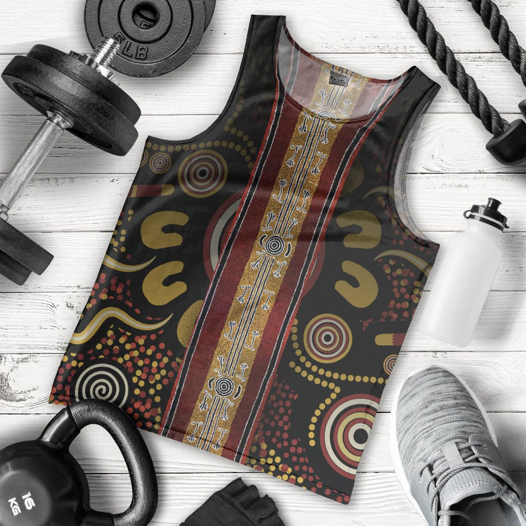men-tank-aboriginal-dot-panting-art-stripe-lines