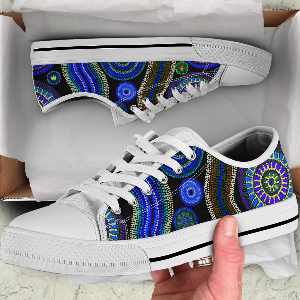 low-top-aboriginal-dot-unique-style-blue